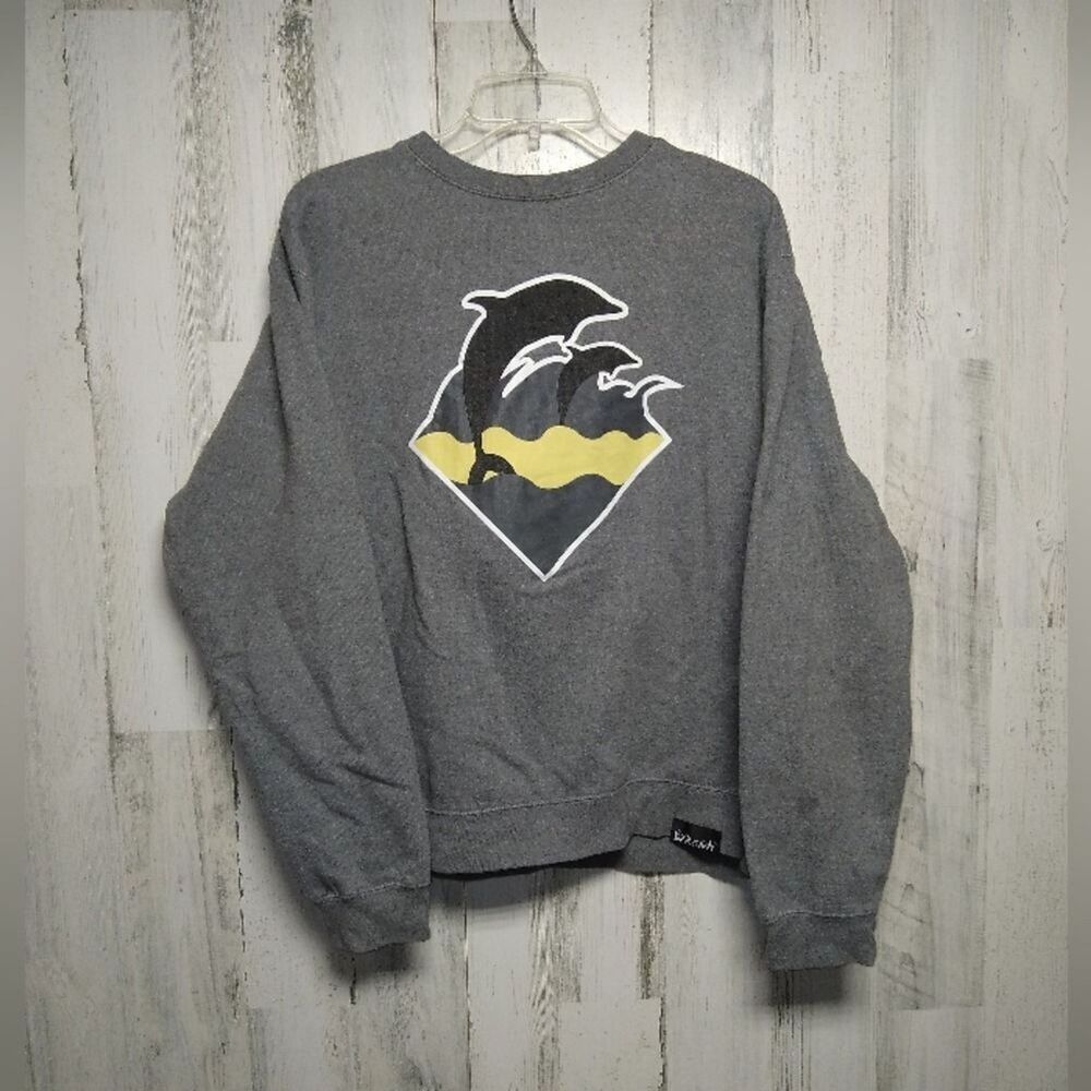 Pink + Dolphin Women's Large Gray Sweatshirt